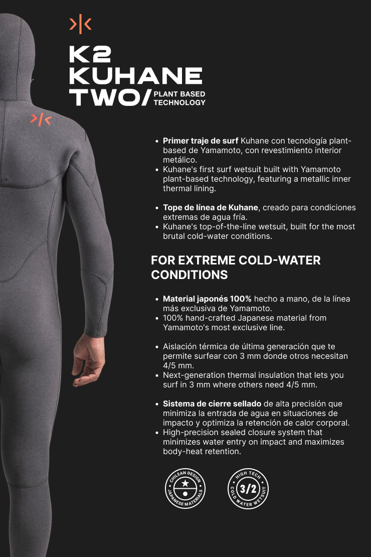 K2 - Traje de Surf Gris con Gorro